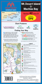 Mt. Desert Island to Machias Bay Waterproof Chart, 3rd Edition